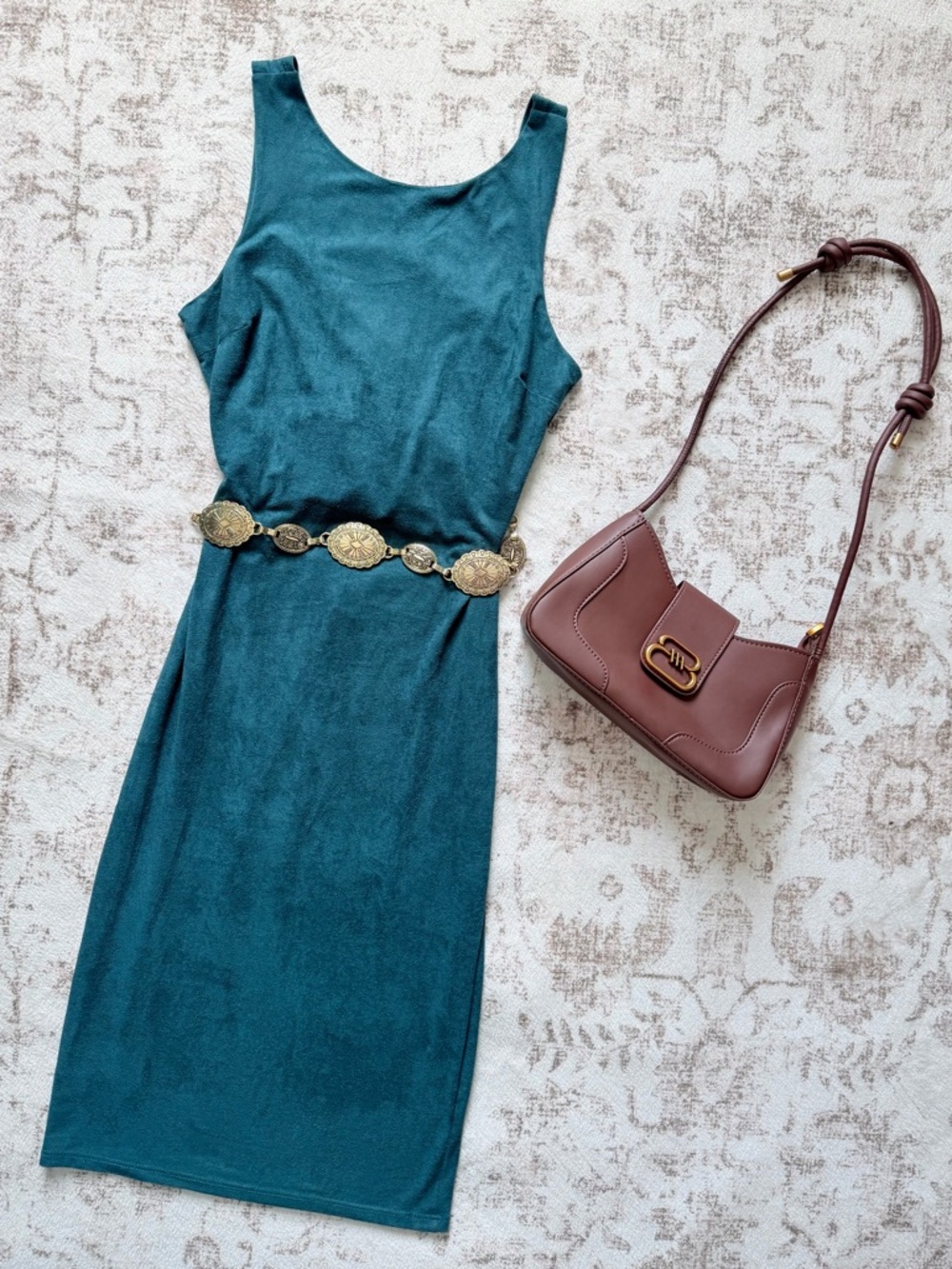 Windsor Teal Tank Bodycon Mini Dress